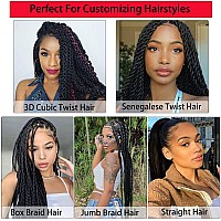 Rosdina Prestretched Braiding Hair 20 Inch 8 Packs Ombre Brown Long Braiding Hair For Twist Or Box Braids Yaki Texture Hot W