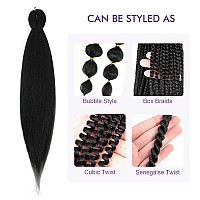 Rosdina Prestretched Braiding Hair 16 Inch 8 Packs Natural Black Short Braiding Hair For Twist Or Box Braids Yaki Texture Ho