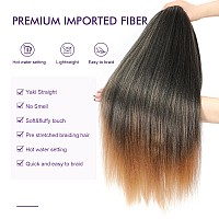 Rosdina Prestretched Braiding Hair 22 Inch 8 Packs Ombre Blonde Long Braiding Hair For Twist Or Box Braids Yaki Texture Hot