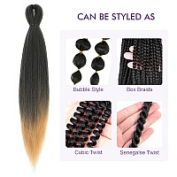 Rosdina Prestretched Braiding Hair 22 Inch 8 Packs Ombre Blonde Long Braiding Hair For Twist Or Box Braids Yaki Texture Hot