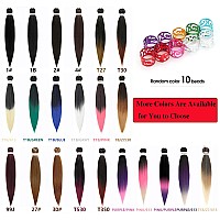 Rosdina Prestretched Braiding Hair 24 Inch 8 Packs Ombre Brown Long Braiding Hair For Twist Or Box Braids Yaki Texture Hot W