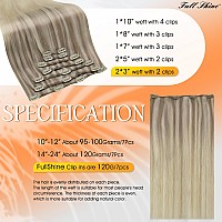 Full Shine Clip In Blonde Hair Extensions 12 Inch Nordic Real Human Hair Clip In Extensions For Short 7Pcs Double Weft Brazilian