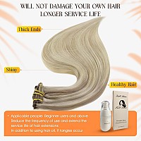 Full Shine Clip In Blonde Hair Extensions 12 Inch Nordic Real Human Hair Clip In Extensions For Short 7Pcs Double Weft Brazilian