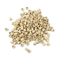 200Pcs Beads Silicone Aluminium Micro Nano Rings 50X30X30 Mm Lined For I Tipnano Hair Extensions Tool Beads Blonde Color