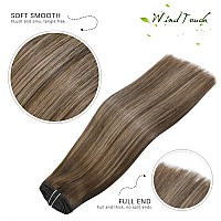 Windtouch Clip In Hair Extensions Human Hair Extensions Clip In Extensions Ombre Medium Brown To Caramel Blonde Balayage Clip In