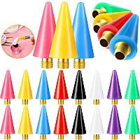 Blulu 16 Pcs Wax Tips For Nail Rhinestones Replacement Diamond Painting Wax Head Tips Rhinestone Picker Tool For Nail Dotting Pe