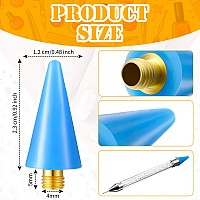 Blulu 16 Pcs Wax Tips For Nail Rhinestones Replacement Diamond Painting Wax Head Tips Rhinestone Picker Tool For Nail Dotting Pe