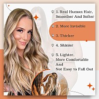 Full Shine Tape In Extensions Invisible 16 Inch Tape In Hair Extensions Human Hair Double Sided Tape Hair 10P613 Golden Brown Hi