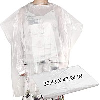 200 Pieces Disposable Barber Haircut Cape Transparent Waterproof Hair Styling Salon Cape Hairdressing Apron Hairdresser Smock Ho