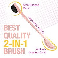 Ebin New York 24 Hour Edge Tamer Brush 2In1 Brush Comb 3Pack Swine Bristle Dualended No Flaking Styling Tool Regular