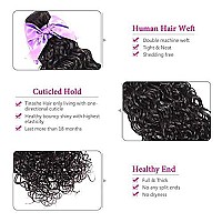 Brazilian Water Wave Human Hair Bundles With Frontal 13X4 Free Part Lace Frontal Virgin Human Hair Bundles Human Hair Extensions