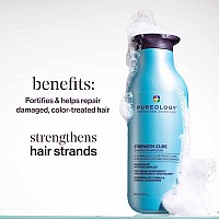 Pureology Strength Cure Shampoo for Damaged & Color-Treated Hair, 33.8 Fl Oz