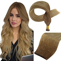 Full Shine 22 Inch Hair Extensions Real Human Hair Genius Weft Extensions For Women Hand Tied Hair Extensions Remy Hair Color Li