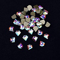 Tisslan 100Pcs 3 Sizes Shape 3D Nail Diamond Ab Rhinestones Flatback Mix Accessories For Technician Salon Beauty Jewels