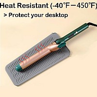 Silicone Heat Resistant Mat Pouch With Hanging Hole Travel Mat For Hair Straightener Curling Iron Flat Iron And Other Hot