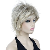 Lydell Short Layered Shaggy Wavy Full Synthetic Wigs R1226 Blonde Mix