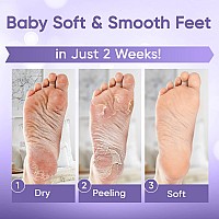 Foot Peel Mask 2 Pairs For Baby Soft Skin Remove Dead Skin Dry Cracked Feet Callus Spa Made With Aloe Vera Extract Wom