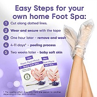 Foot Peel Mask 2 Pairs For Baby Soft Skin Remove Dead Skin Dry Cracked Feet Callus Spa Made With Aloe Vera Extract Wom