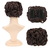 Swacc Short Messy Curly Dish Hair Bun Extension Easy Stretch Hair Combs Clip In Ponytail Extension Scrunchie Chignon Tray Ponyta