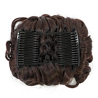 Swacc Short Messy Curly Dish Hair Bun Extension Easy Stretch Hair Combs Clip In Ponytail Extension Scrunchie Chignon Tray Ponyta