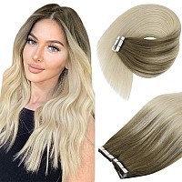 Ve Sunny Tape In Hair Extensions Human Hair Ombre Blonde Tape Ins Human Hair Extensions Brown To Blonde Tape In Hair Extensions