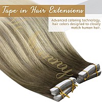 Ve Sunny Tape In Hair Extensions Human Hair Ombre Blonde Tape Ins Human Hair Extensions Brown To Blonde Tape In Hair Extensions