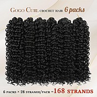 Dansama Gogo Curl Crochet Hair 18 Inch 28 Strands Curly Crochet Hair Ocean Wave Crochet Hair Water Wave Synthetic Braiding Hair