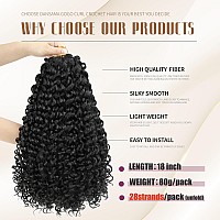 Dansama Gogo Curl Crochet Hair 18 Inch 28 Strands Curly Crochet Hair Ocean Wave Crochet Hair Water Wave Synthetic Braiding Hair