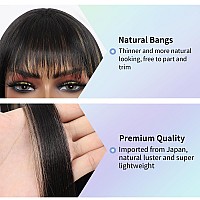 Kalyss Bob Short Hair Wig For Black Women Heat Resistant Yaki Synthetic Hair Womens Wig With Hair Bangs Black With Strawberry