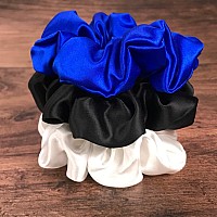 Celestial Silk Mulberry Silk Scrunchies For Hair Blue White Black