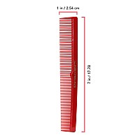 Allegro Combs 420 Nitrile Rubber Hair Combs Set 12 Pk Red Professional Grade Disinfectable Traditional Barber Comb Size