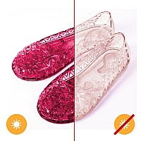 Del Sol Color-Changing Pink Jelly Shoes - Youth Size 1