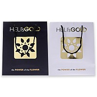 Helis Gold Flower Folder - Large Unisex, Gold Color