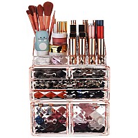 Zhiai Makeup Organizer Acrylic Cosmetic Storage Drawers And Jewelry Display Box Transparent Style Apink Diamond 1 Top 2 Sma