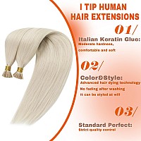 Sunny Hair Itip Human Hair Extensions Add Length Platinum Blonde I Tip Hair Extensions Human Hair Blonde Itip Hair Extensions Re