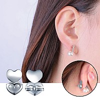 Earrings Back Lifters, 3 Colors 1 Pair/Set Earrings Back Ear Stud Nut Lifters Lift Copper Ear Lobe Support(2#)