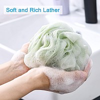 Amazerbath Loofah Sponge 75Gpiece Exfoliating Bath Sponge Body Scrubber Loofa Set Of 4 Neutral Colors Large