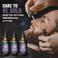 Viking Revolution Beard Oil For Men Natural Blend With Argan Jojoba And Clary Sage Softens Strengthens Moisturizes And Co