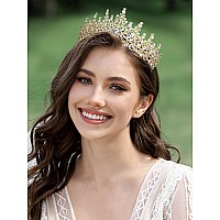 Sweetv Gold Princess Tiara For Women Girlsroyal Queen Tiara Wedding Tiara For Bridecrystal Hair Accessories For Quinceanera P