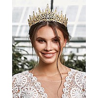 Sweetv Gold Princess Tiara For Women Girlsroyal Queen Tiara Wedding Tiara For Bridecrystal Hair Accessories For Quinceanera P