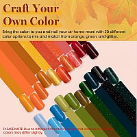 Beetles Fall Gel Nail Polish Set 20 Colors Nail Gel Polish Blue Red Brown Black Yellow Orange Green Gel Nail Polish Kit With Glo