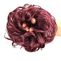 Liliyab Messy Hair Bun Hair Piece 2Pcs Curly Bun Hair Piece Messy Buns Hair Piece Hair Buns Hair Piece Hair Bun Extension Fake H