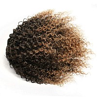 Short Afro Kinky Curly Ponytail Hair Piece For African American Ponytail Extension Synthetic Afro Kinky Curly Ponytail For Women