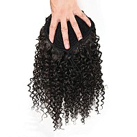 Rosessea Short Afro Kinky Curly Ponytail Hair Piece For African American Ponytail Extension Synthetic Afro Kinky Curly Ponytail