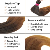 Fayeta Ombre Pre Stretched Braiding Hair 248 Packs Silky Color Blend Braid Hair Extensions 100 Kanekalon Synthetic Crochet