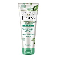 Jergens Eucalyptus Mint Body Butter Infused With Essential Oils Helps To Relieve Stress For All Skin Types Great Size For Tr