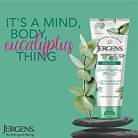 Jergens Eucalyptus Mint Body Butter Infused With Essential Oils Helps To Relieve Stress For All Skin Types Great Size For Tr