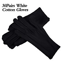 60 Pieces Glove Soft Stretchy Working Glove Costume Reusable Large Mitten For Inspection Photo Jewelry Silver Coin Archive Servi