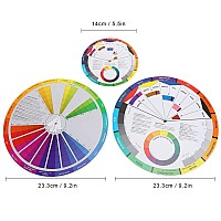 Color Wheel, 3pcs Color Mixing Guides Wheel Paint Mixing Learning Guide Art Class Teaching Tool Color Scheme Guide for Paint Permanent Eyebrow Lip Body Tattoo