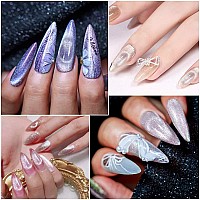 Mizhse 10Ml6 Colors Cat Eye Gel Nail Polish Crystal Magnetic Gel Polish Glitter Pink Gold Sparkle Gel Polish Set With Universa